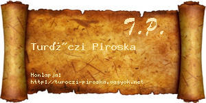 Turóczi Piroska névjegykártya