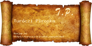 Turóczi Piroska névjegykártya