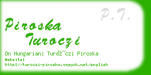 piroska turoczi business card